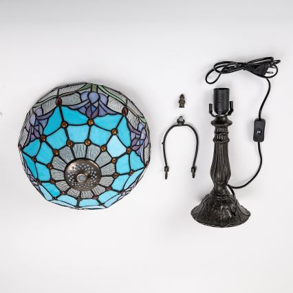 Brilagi - Lampă de masă Tiffany cu vitralii LORAS 1xE27/40W/230V