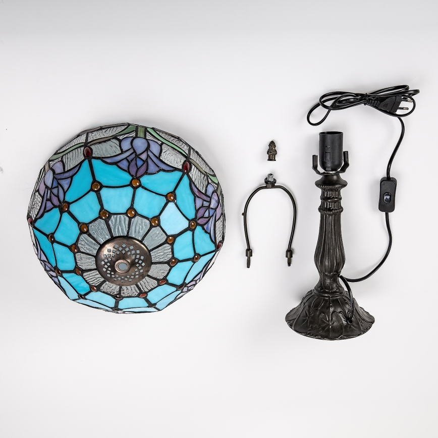 Brilagi - Lampă de masă Tiffany cu vitralii LORAS 1xE27/40W/230V