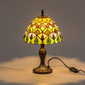 Brilagi - Lampă de masă Tiffany cu vitralii MARGARET 1xE14/40W/230V