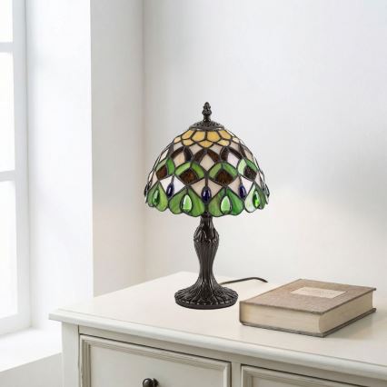 Brilagi - Lampă de masă Tiffany cu vitralii MARGARET 1xE14/40W/230V