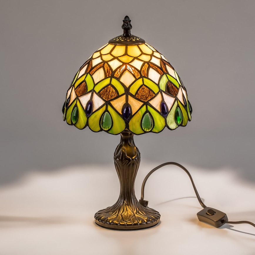 Brilagi - Lampă de masă Tiffany cu vitralii MARGARET 1xE14/40W/230V