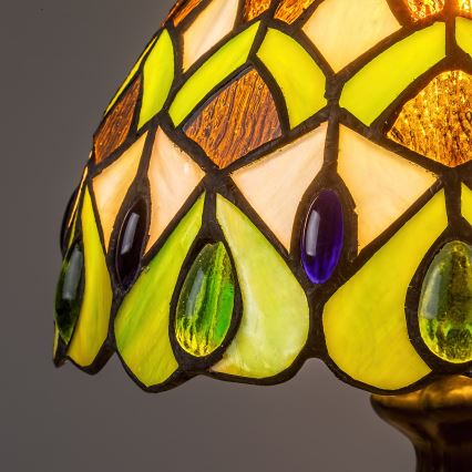 Brilagi - Lampă de masă Tiffany cu vitralii MARGARET 1xE14/40W/230V