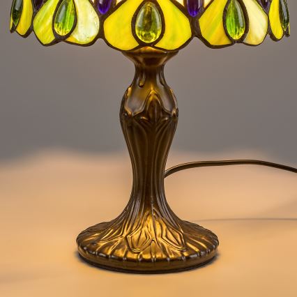 Brilagi - Lampă de masă Tiffany cu vitralii MARGARET 1xE14/40W/230V