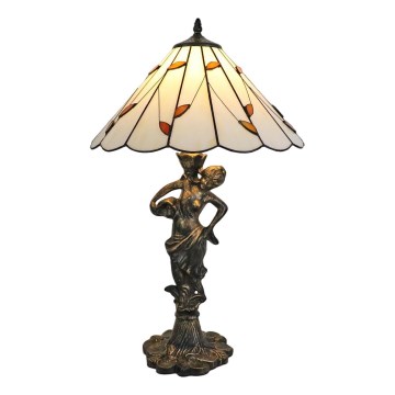 Brilagi - Lampă de masă Tiffany din vitralii FOLIA 1xE27/60W/230V