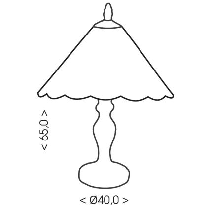 Brilagi - Lampă de masă Tiffany din vitralii FOLIA 1xE27/60W/230V