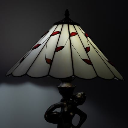Brilagi - Lampă de masă Tiffany din vitralii FOLIA 1xE27/60W/230V