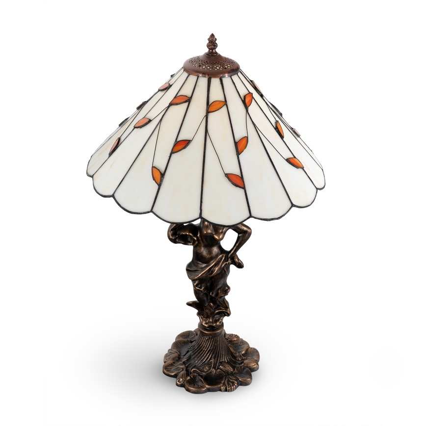 Brilagi - Lampă de masă Tiffany din vitralii FOLIA 1xE27/60W/230V