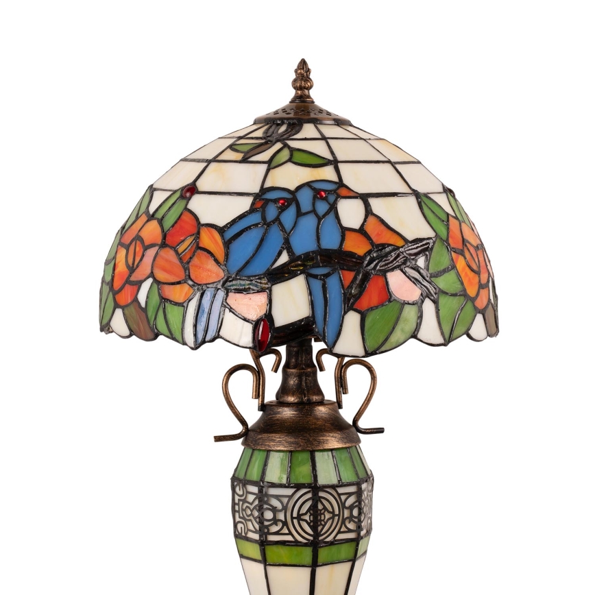 Brilagi - Lampă de masă Tiffany din vitralii JUNGLE 1xE27/60W/230V + 1xE14/40W