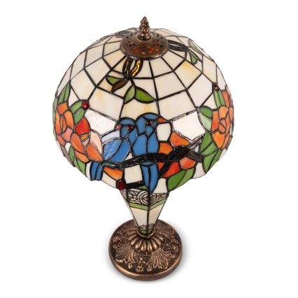 Brilagi - Lampă de masă Tiffany din vitralii JUNGLE 1xE27/60W/230V + 1xE14/40W