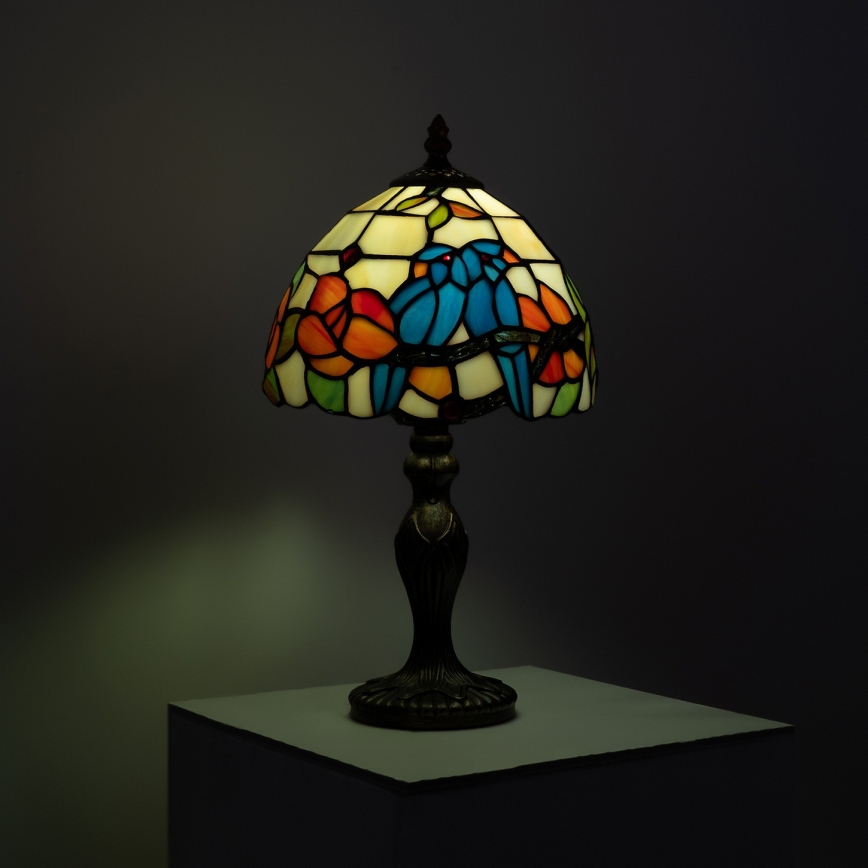 Brilagi - Lampă de masă Tiffany din vitralii JUNGLE 1xE27/60W/230V