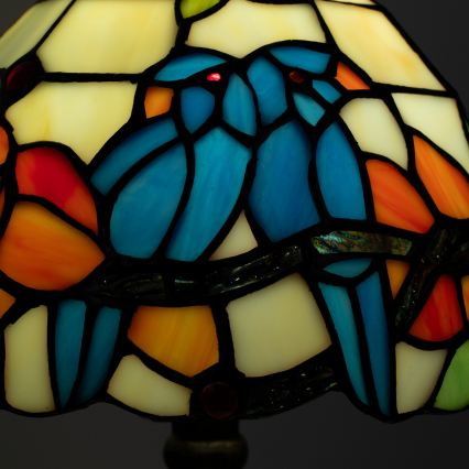 Brilagi - Lampă de masă Tiffany din vitralii JUNGLE 1xE27/60W/230V