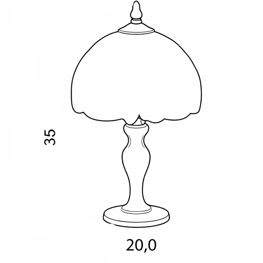 Brilagi - Lampă de masă Tiffany din vitralii JUNGLE 1xE27/60W/230V