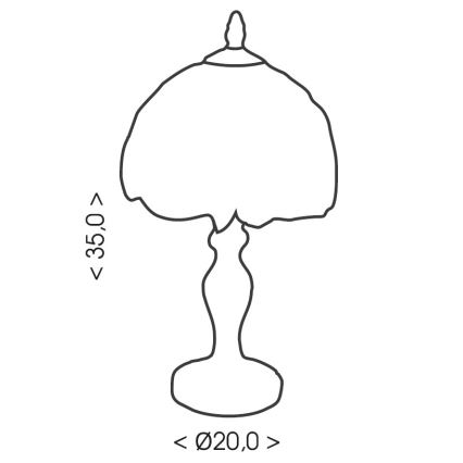 Brilagi - Lampă de masă Tiffany din vitralii MIRABELLA 1xE27/60W/230V