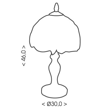 Brilagi - Lampă de masă Tiffany din vitralii MIRABELLA 1xE27/60W/230V