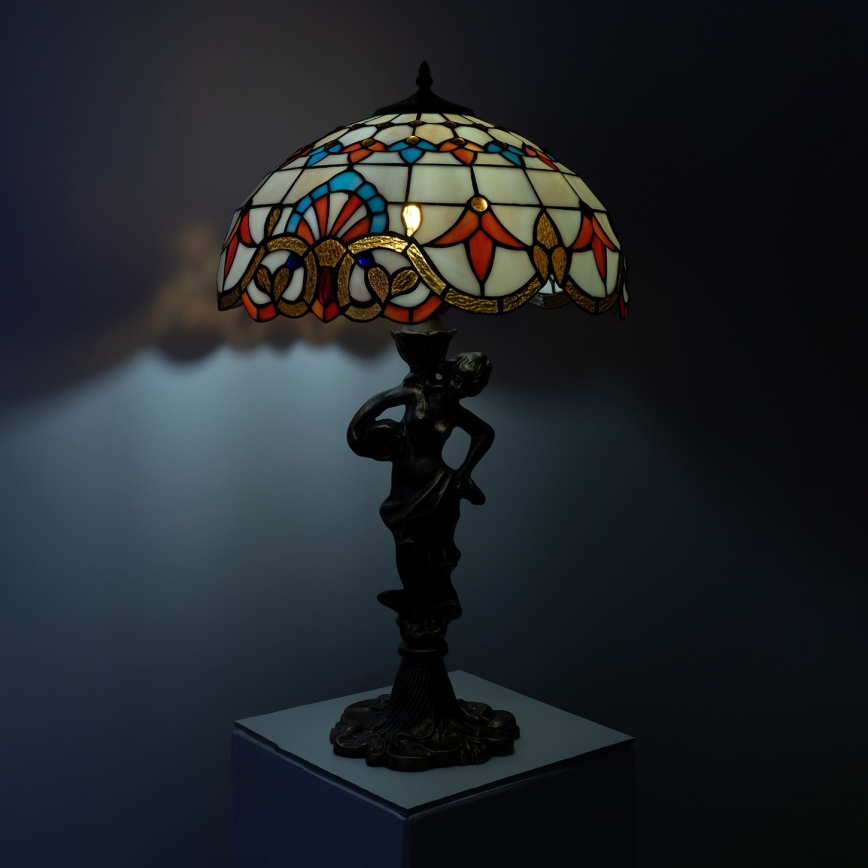 Brilagi - Lampă de masă Tiffany din vitralii MIRABELLA 1xE27/60W/230V