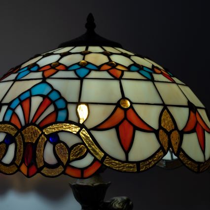 Brilagi - Lampă de masă Tiffany din vitralii MIRABELLA 1xE27/60W/230V