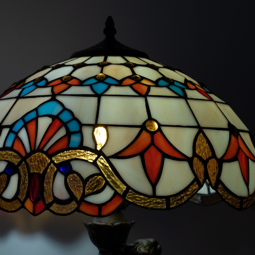 Brilagi - Lampă de masă Tiffany din vitralii MIRABELLA 1xE27/60W/230V