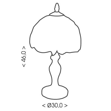 Brilagi - Lampă de masă Tiffany din vitralii SIENNA 1xE27/60W/230V