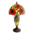 Brilagi - Lampă de masă Tiffany din vitralii SUNFLOWER 1xE27/60W/230V + 1xE14/40W