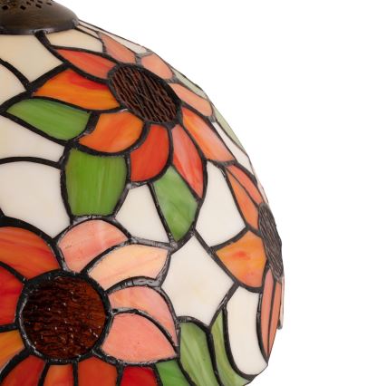 Brilagi - Lampă de masă Tiffany din vitralii SUNFLOWER 1xE27/60W/230V + 1xE14/40W
