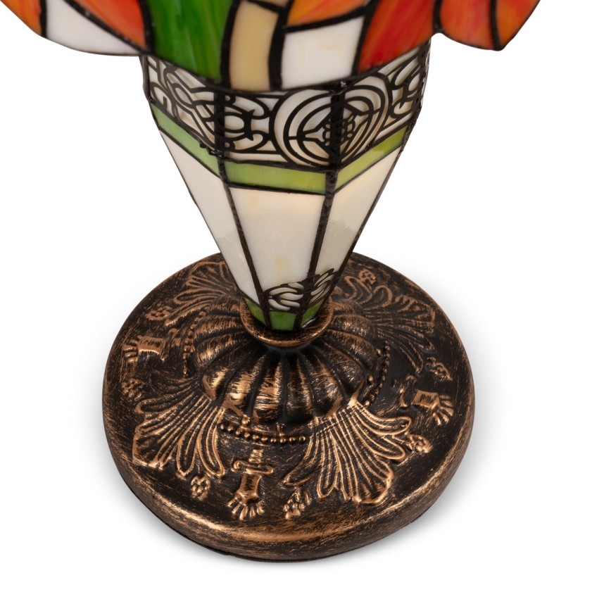Brilagi - Lampă de masă Tiffany din vitralii SUNFLOWER 1xE27/60W/230V + 1xE14/40W