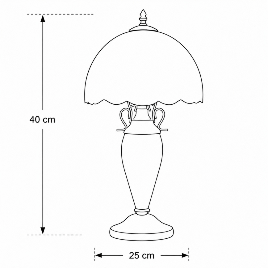 Brilagi - Lampă de masă Tiffany din vitralii SUNFLOWER 1xE27/60W/230V + 1xE14/40W