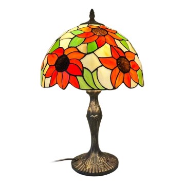 Brilagi - Lampă de masă Tiffany din vitralii SUNFLOWER 1xE27/60W/230V