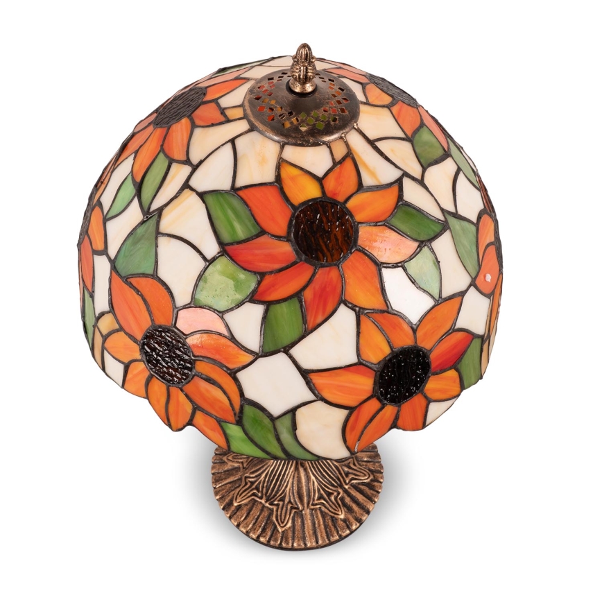 Brilagi - Lampă de masă Tiffany din vitralii SUNFLOWER 1xE27/60W/230V