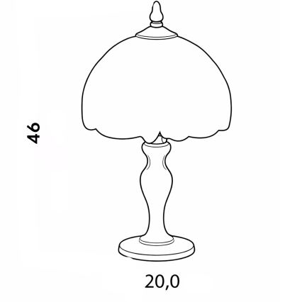Brilagi - Lampă de masă Tiffany din vitralii SUNFLOWER 1xE27/60W/230V