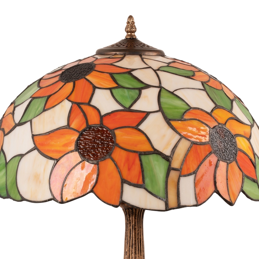 Brilagi - Lampă de masă Tiffany din vitralii SUNFLOWER 2xE27/60W/230V