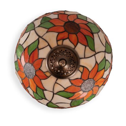Brilagi - Lampă de masă Tiffany din vitralii SUNFLOWER 2xE27/60W/230V