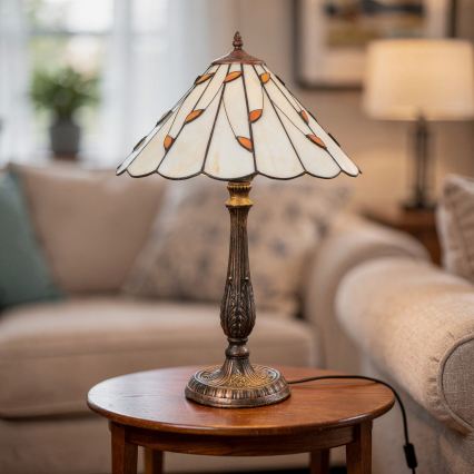 Brilagi - Lampă de masă Tiffany FOLIA 2xE27/60W/230V