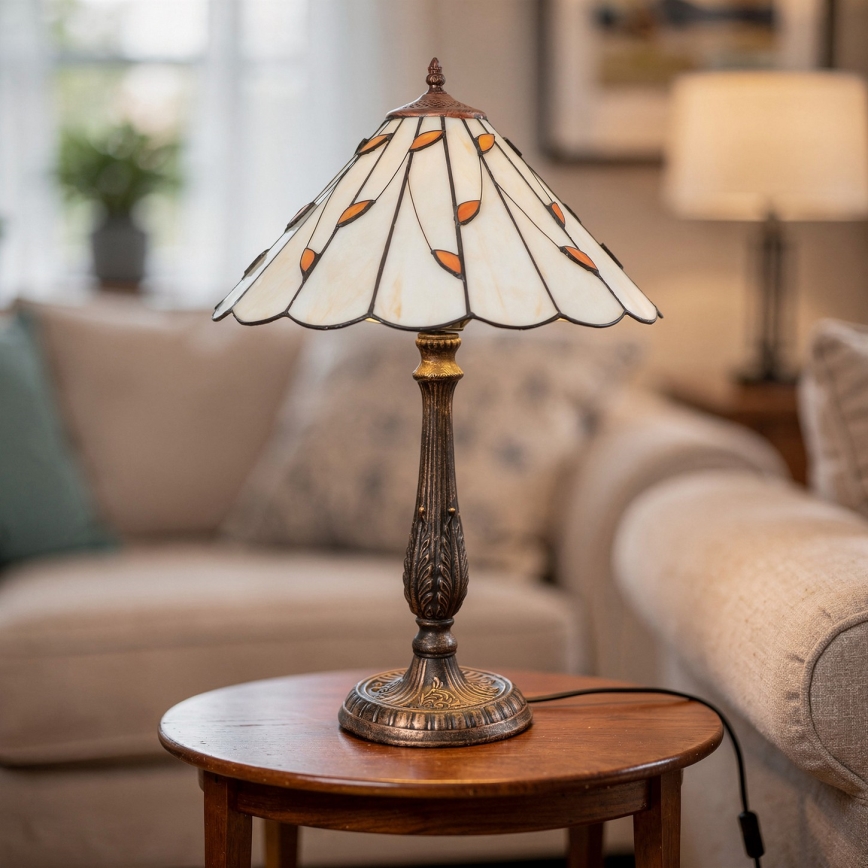Brilagi - Lampă de masă Tiffany FOLIA 2xE27/60W/230V