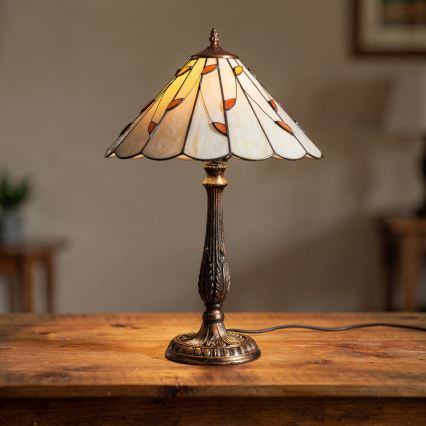 Brilagi - Lampă de masă Tiffany FOLIA 2xE27/60W/230V