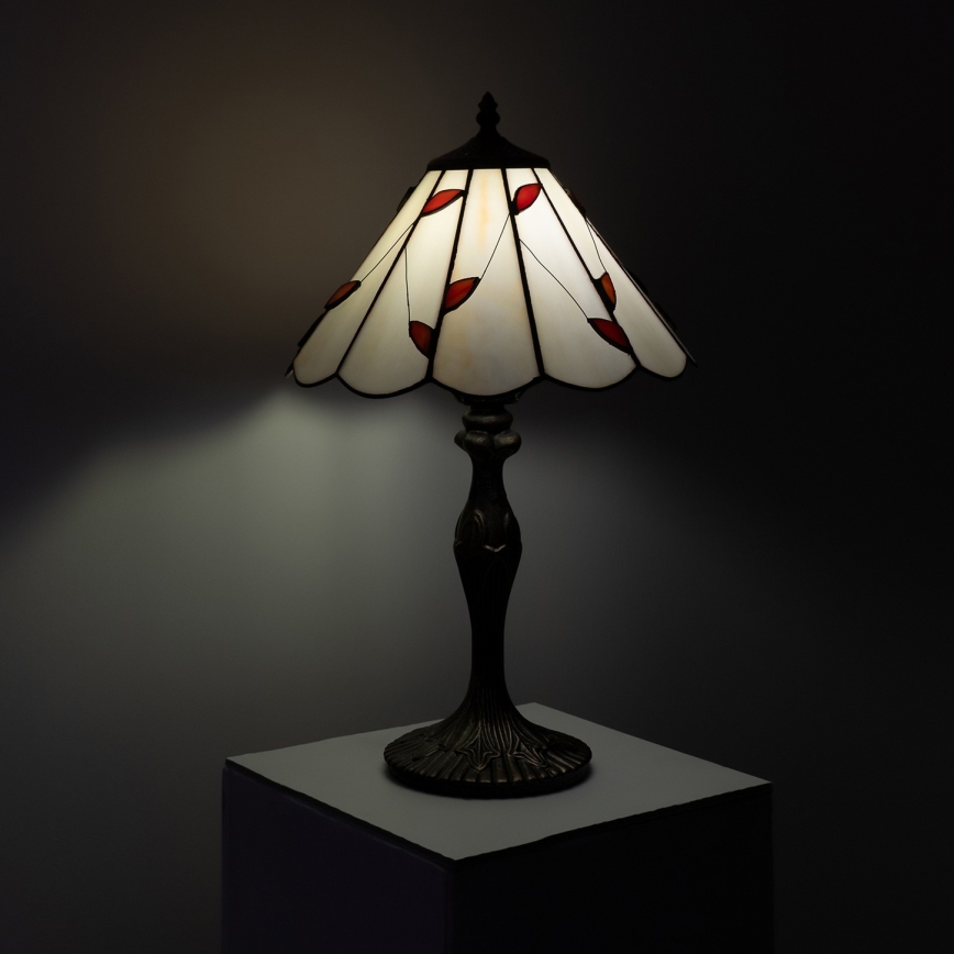 Brilagi - Lampă de masă Tiffany FOLIA din vitralii 1xE27/60W/230V