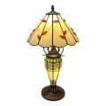Brilagi - Lampă de masă Tiffany în vitraliu FOLIA 1xE27/60W/230V + 1xE14/40W