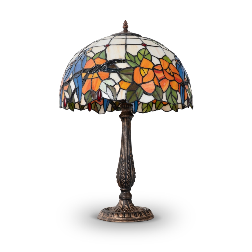 Brilagi - Lampă de masă Tiffany JUNGLE din vitralii 2xE27/60W/230V