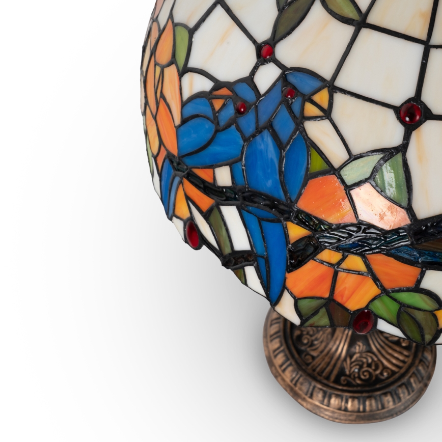 Brilagi - Lampă de masă Tiffany JUNGLE din vitralii 2xE27/60W/230V