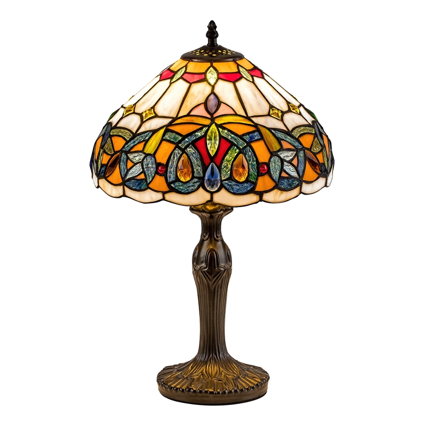 Brilagi - Lampă de masă Tiffany LUISA, abajur din vitralii, 1xE27/40W/230V