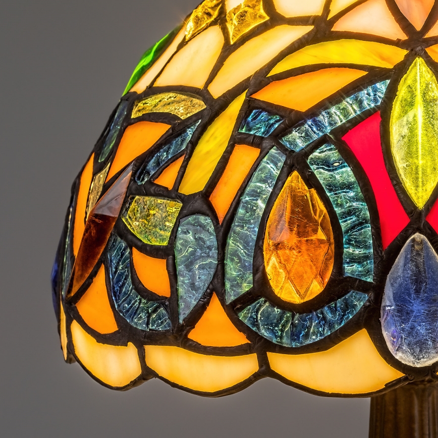 Brilagi - Lampă de masă Tiffany LUISA din vitralii 1xE14/40W/230V