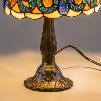 Brilagi - Lampă de masă Tiffany LUISA din vitralii 1xE14/40W/230V