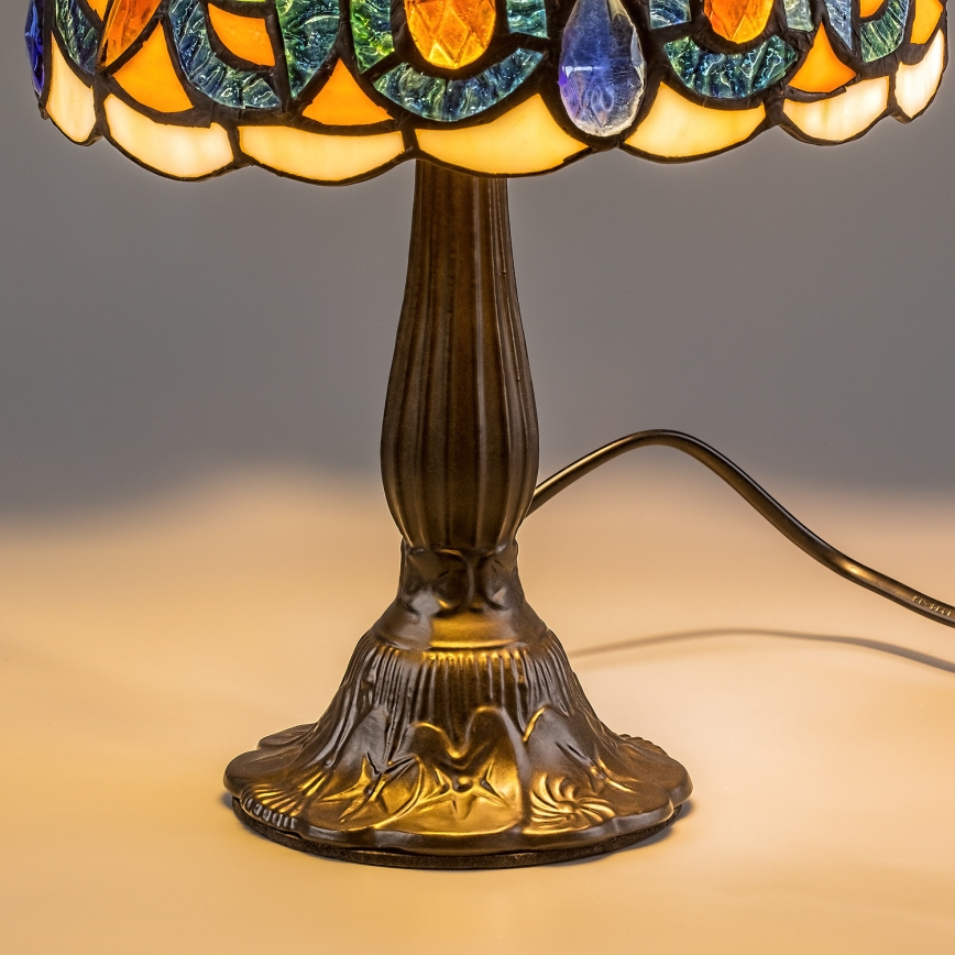 Brilagi - Lampă de masă Tiffany LUISA din vitralii 1xE14/40W/230V