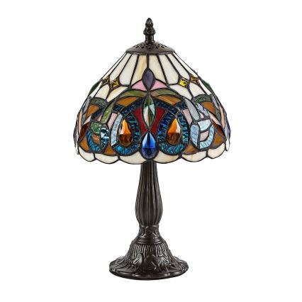 Brilagi - Lampă de masă Tiffany LUISA din vitralii 1xE14/40W/230V