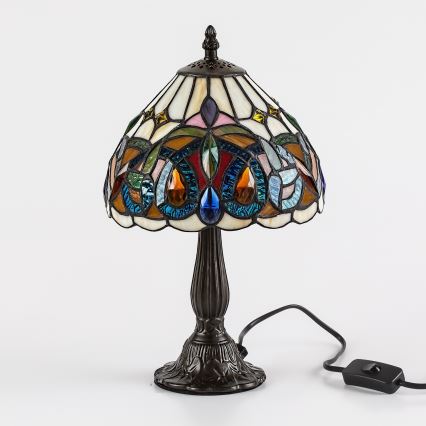 Brilagi - Lampă de masă Tiffany LUISA din vitralii 1xE14/40W/230V