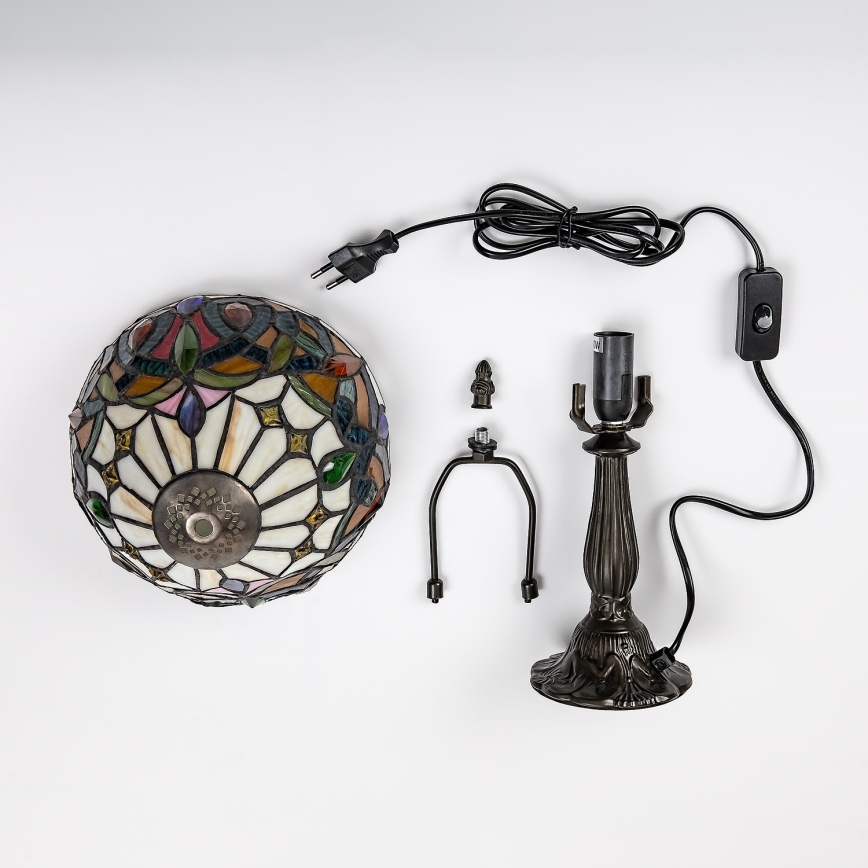 Brilagi - Lampă de masă Tiffany LUISA din vitralii 1xE14/40W/230V
