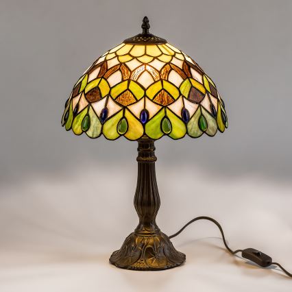 Brilagi - Lampă de masă Tiffany MARGARET, cu vitralii, 1xE27/40W/230V