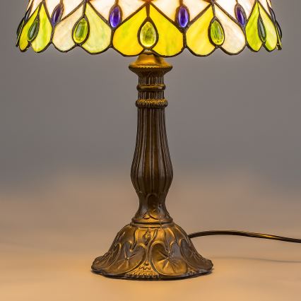 Brilagi - Lampă de masă Tiffany MARGARET, cu vitralii, 1xE27/40W/230V
