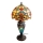 Brilagi - Lampă de masă Tiffany MIRABELLA, cu vitralii, 1xE27/60W/230V + 1xE14/40W