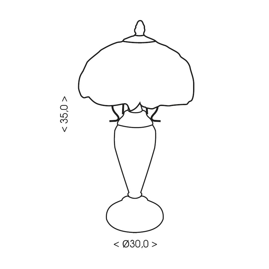 Brilagi - Lampă de masă Tiffany MIRABELLA, cu vitralii, 1xE27/60W/230V + 1xE14/40W