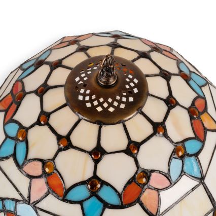 Brilagi - Lampă de masă Tiffany MIRABELLA, cu vitralii, 1xE27/60W/230V + 1xE14/40W